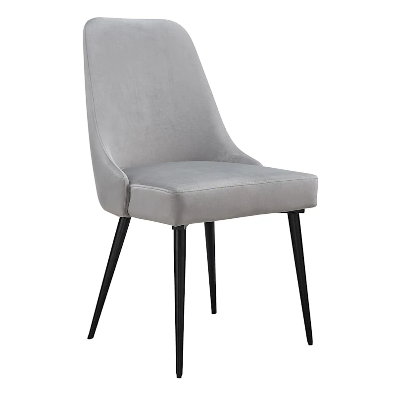 Mereen Velvet Dining Chair, Grey