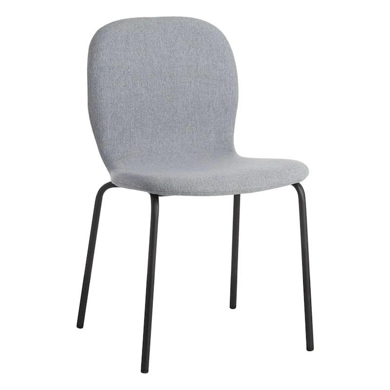 Preston Stackable Dining Chair, Light Grey