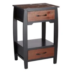 Providence 2-Drawer 1-Shelf Wood Side Table