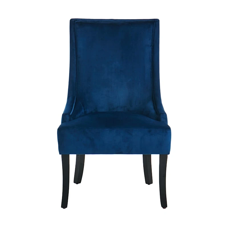 Providence Cassia Velvet Accent Chair, Navy Blue - Image 2