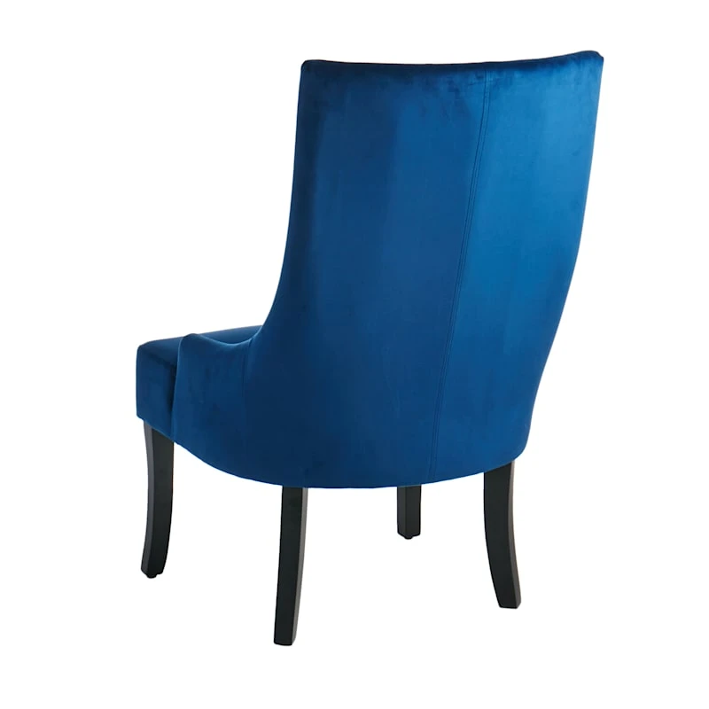 Providence Cassia Velvet Accent Chair, Navy Blue - Image 3
