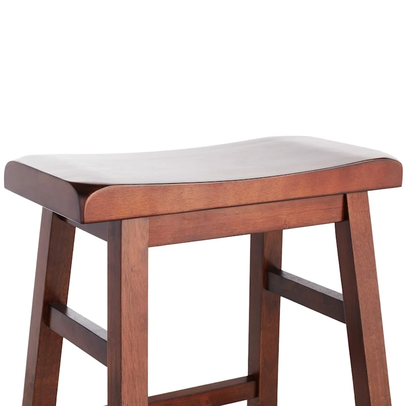 Providence Dark Oak Saddle Counter Stool, 24" - Image 5