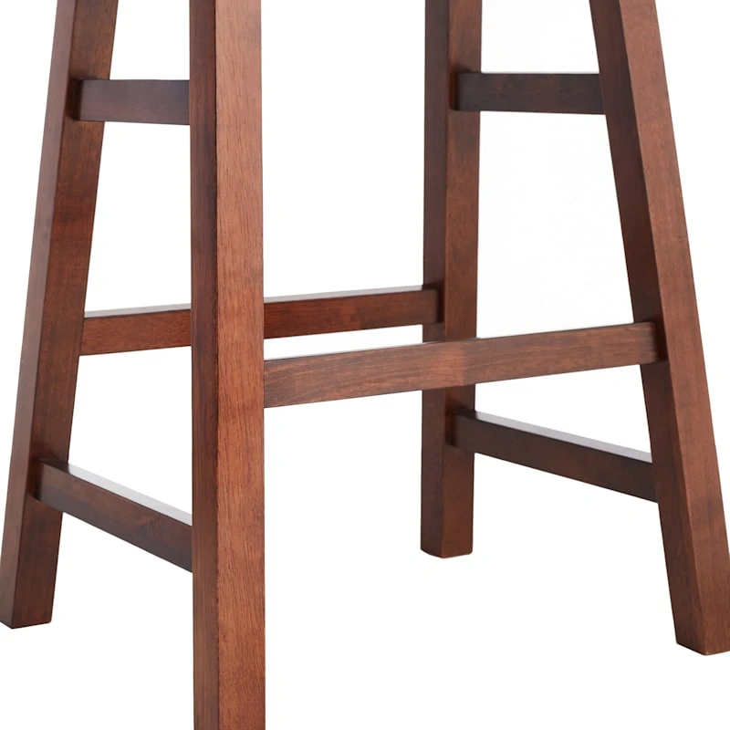 Providence Dark Walnut Saddle Stool, 24" - Image 3