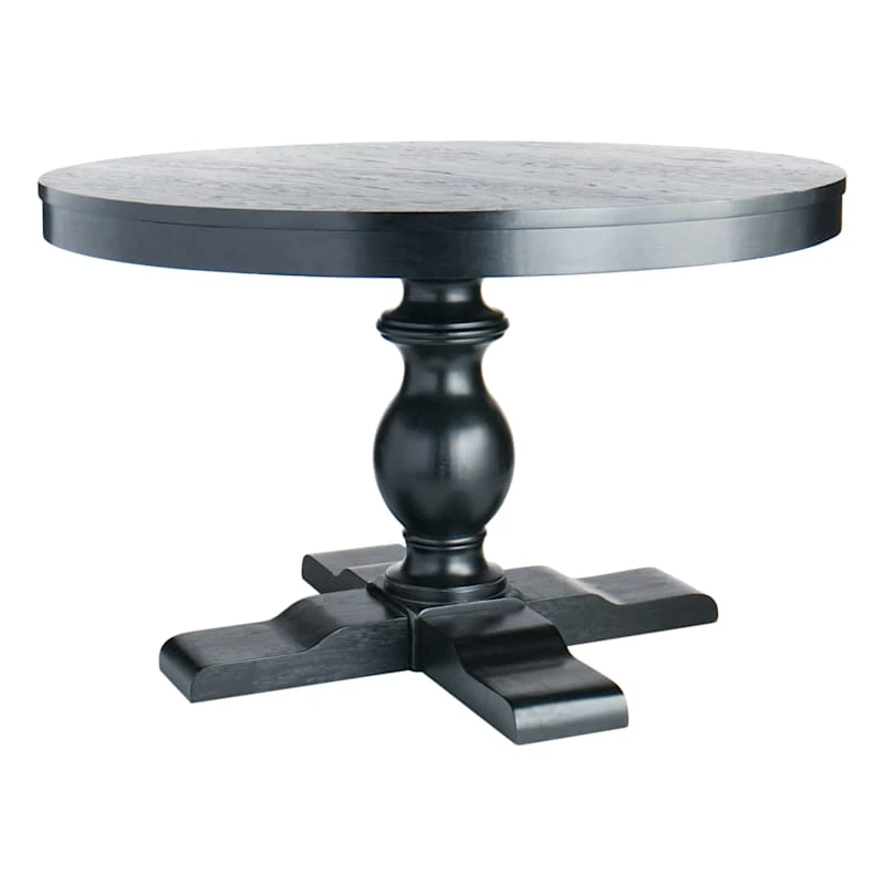 Providence Evening Mist Black Cylinder Table Pedestal, Top & Base Sold Separately