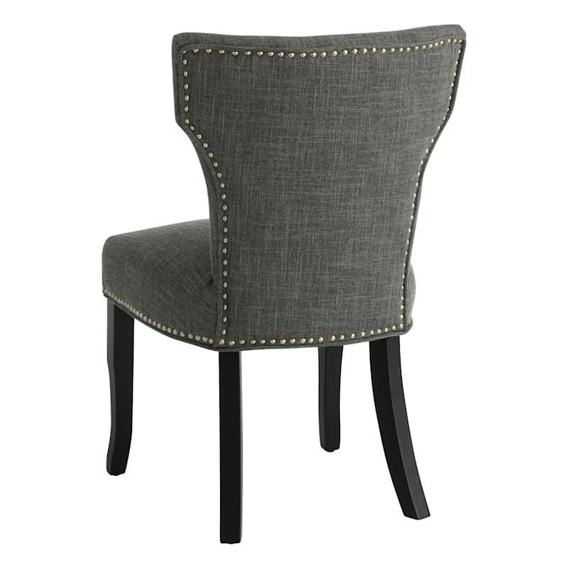 Providence Jhene II Studded Back Dining Chair, Grey - Image 3