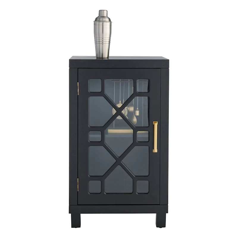 Providence Merrick Black 1-Door Cabinet - Image 3