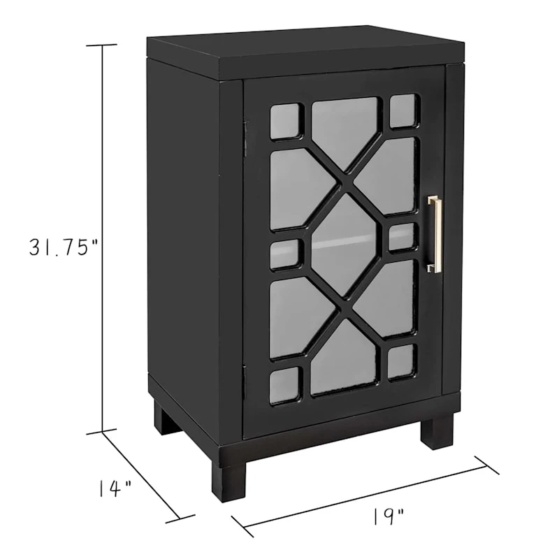 Providence Merrick Black 1-Door Cabinet - Image 5