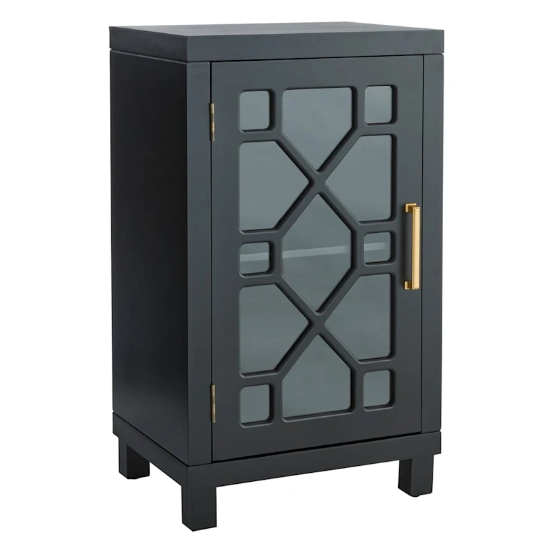 Providence Merrick Black 1-Door Cabinet