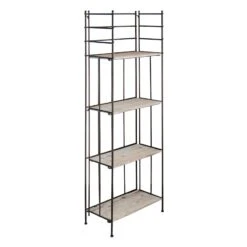 Providence Metal Baker Rack With Folding Wood-Top Shelves, 63"