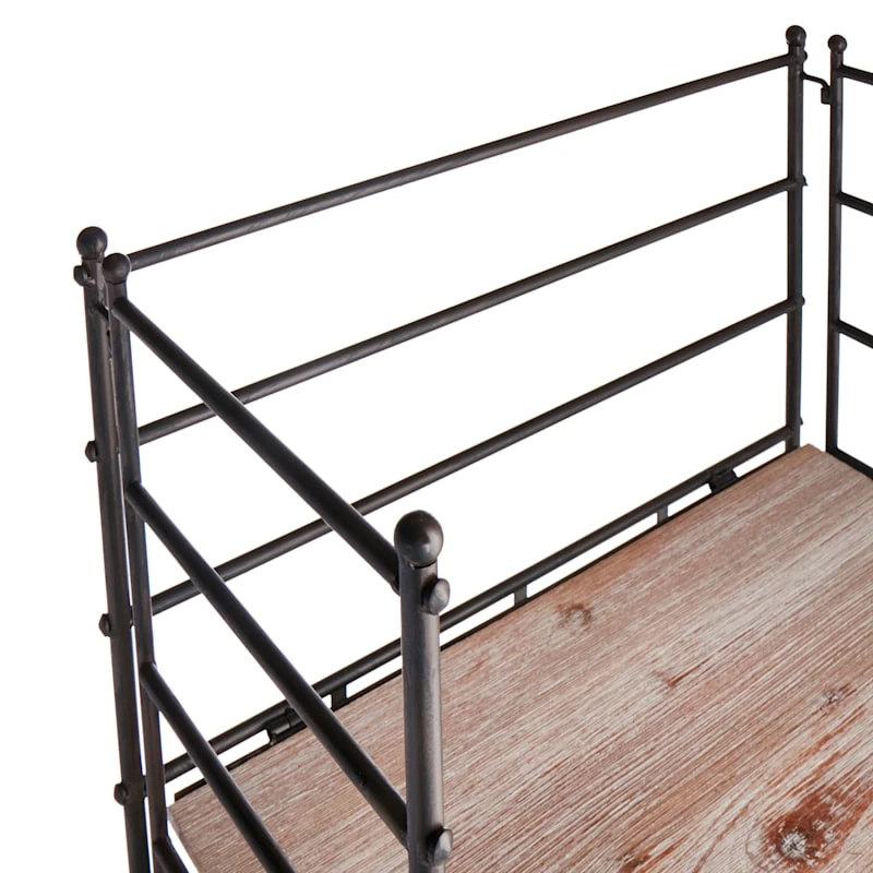 Providence Metal Baker Rack With Folding Wood-Top Shelves, 63" - Image 4