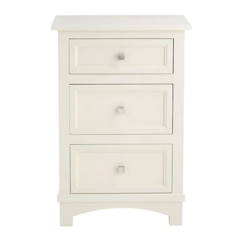 Providence Rachel White 3-Drawer Wood Cabinet - Image 2