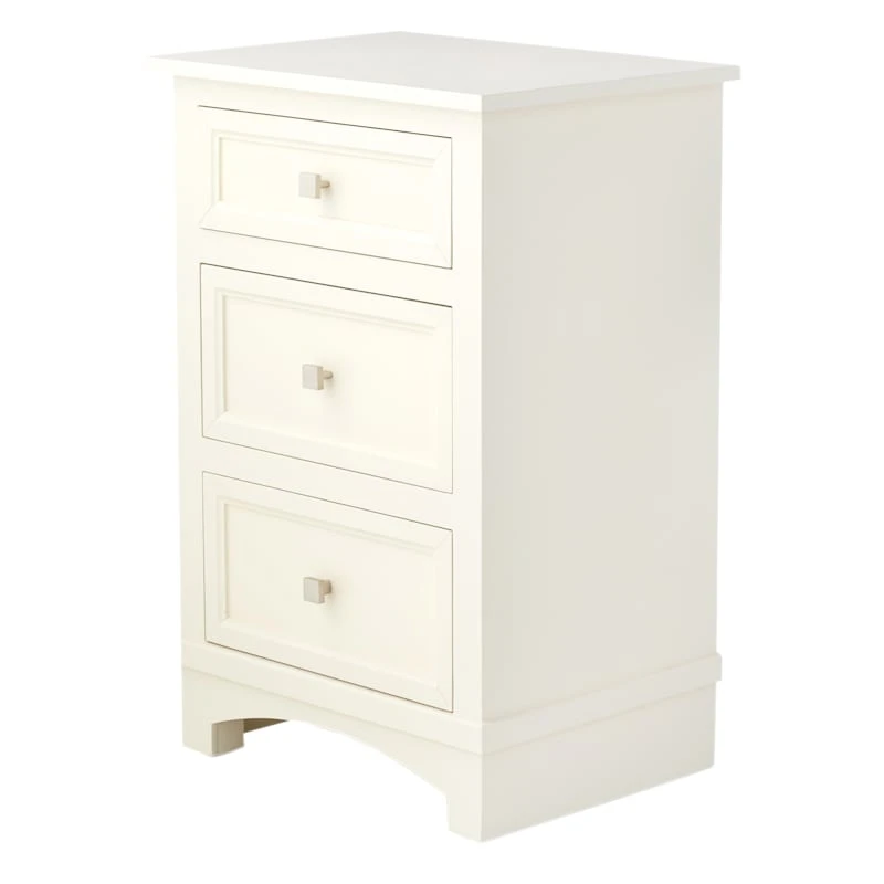 Providence Rachel White 3-Drawer Wood Cabinet - Image 3