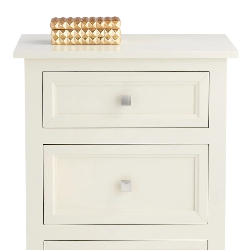 Providence Rachel White 3-Drawer Wood Cabinet - Image 4