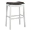 Providence Rylan Backless Barstool, White
