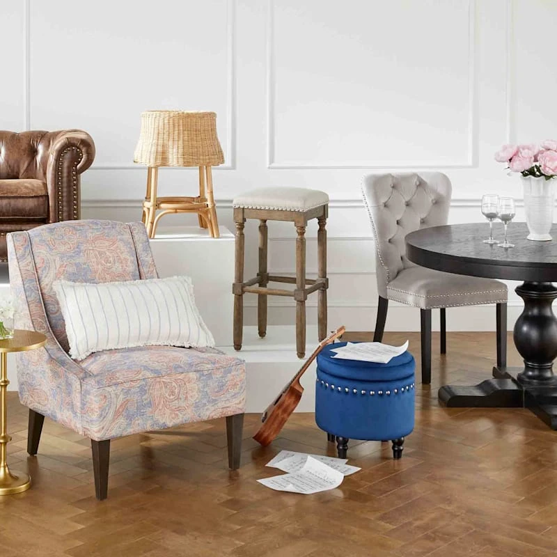 Providence Stanley Storage Ottoman, Navy Blue - Image 2