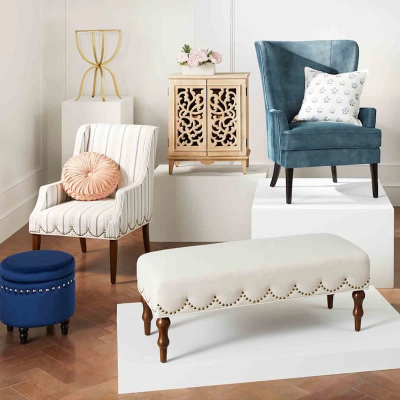 Providence Stanley Storage Ottoman, Navy Blue - Image 3