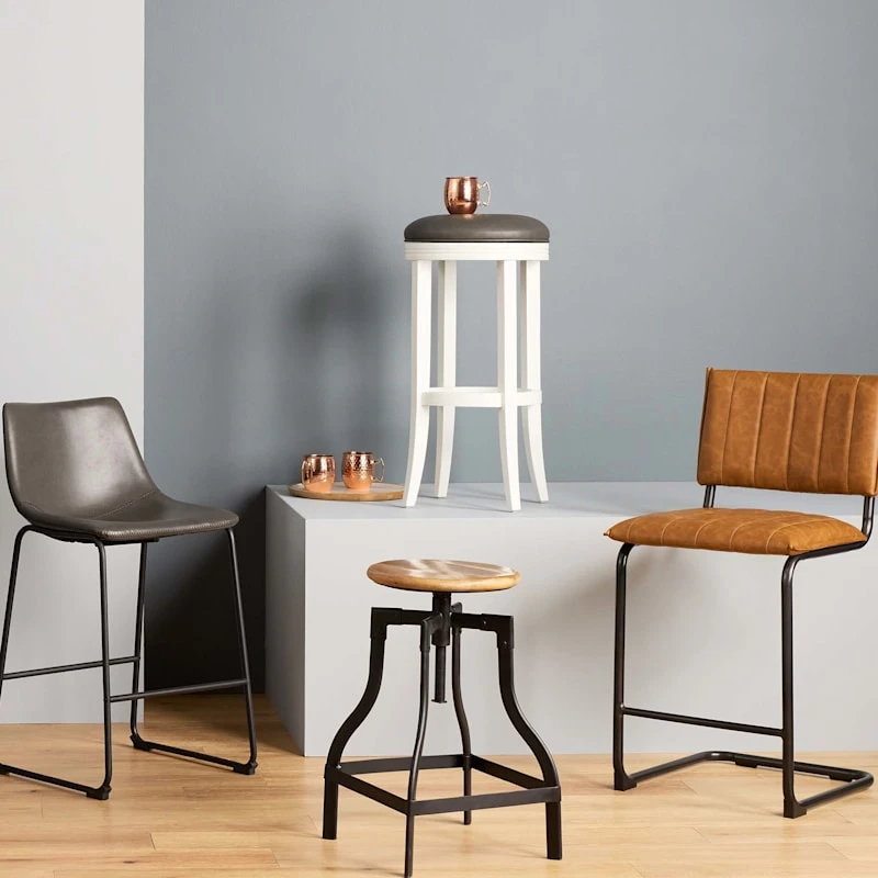 Providence Victoria Backless Barstool, White - Image 5