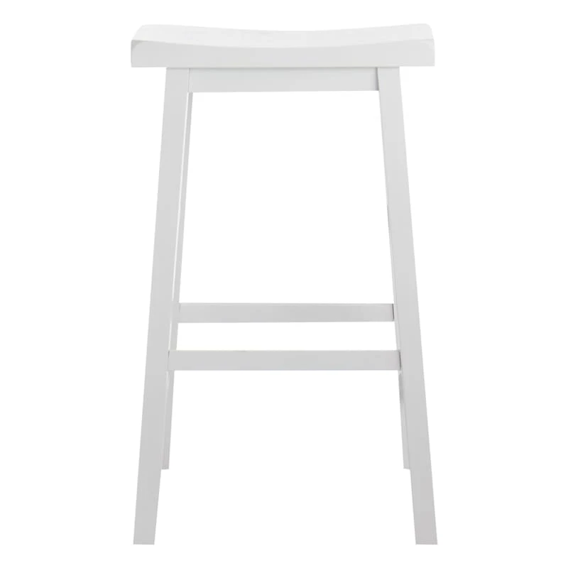 Providence White Saddle Backless Barstool, 29" - Image 2