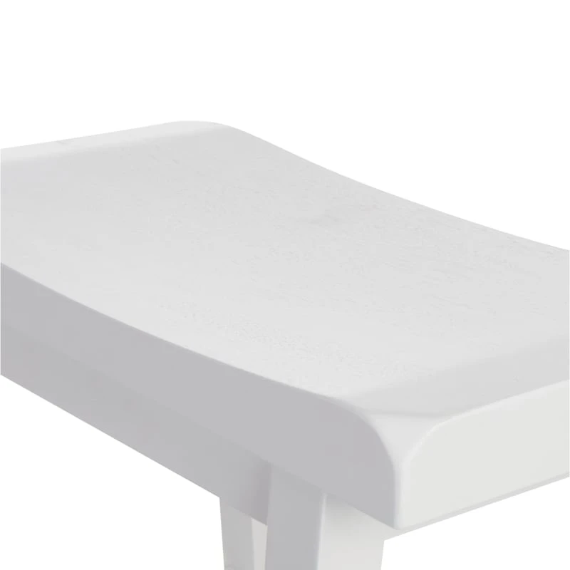 Providence White Saddle Backless Barstool, 29" - Image 4