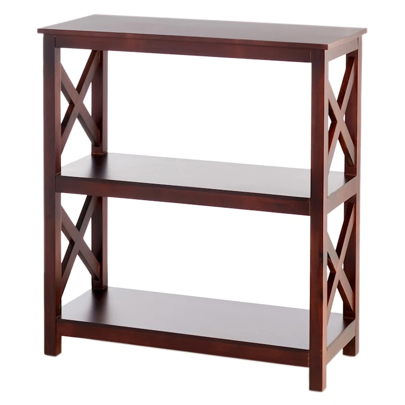 Providence Xavier 3-Tier Brown Bookshelf, 29" - Image 3