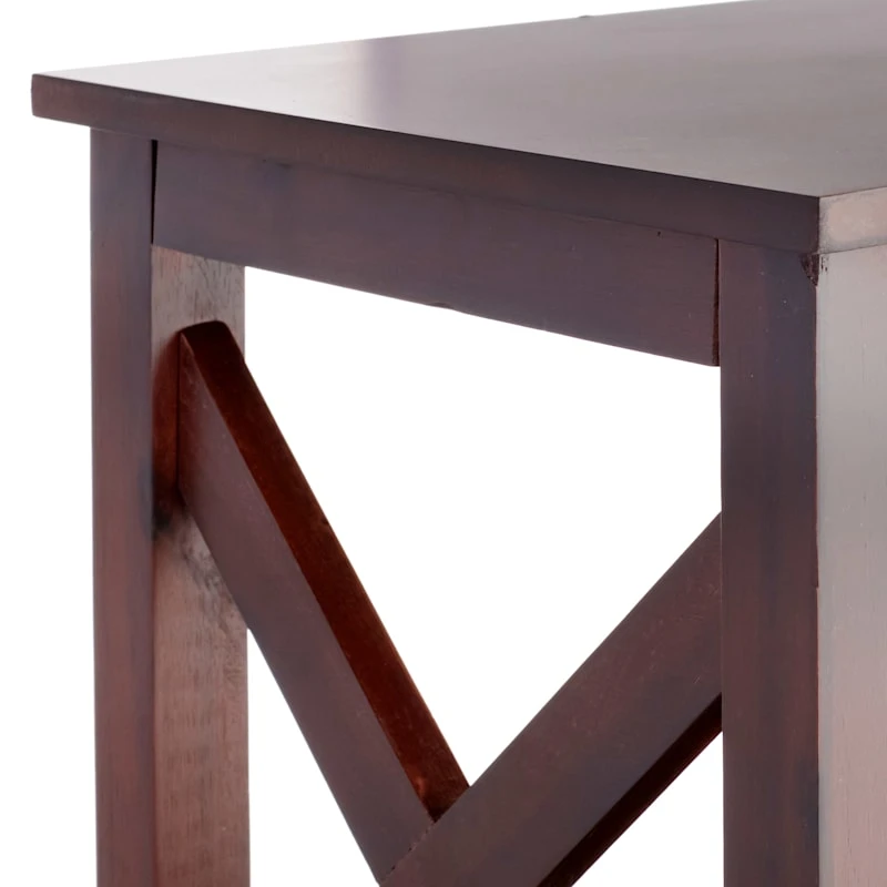 Providence Xavier 3-Tier Brown Bookshelf, 29" - Image 4