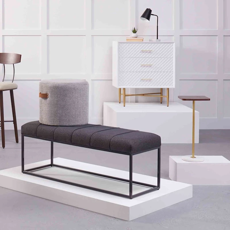 Remy Wood & Marble Drink Table - Image 2