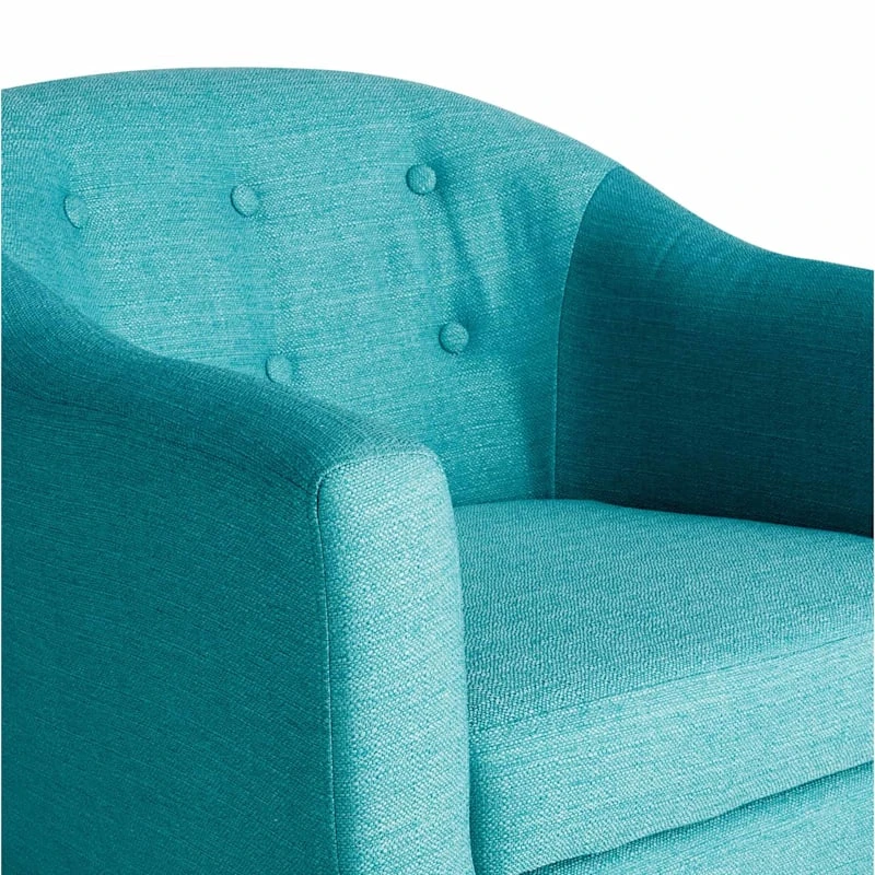 Rockwell Accent Chair & Ottoman Set, Teal - Image 5