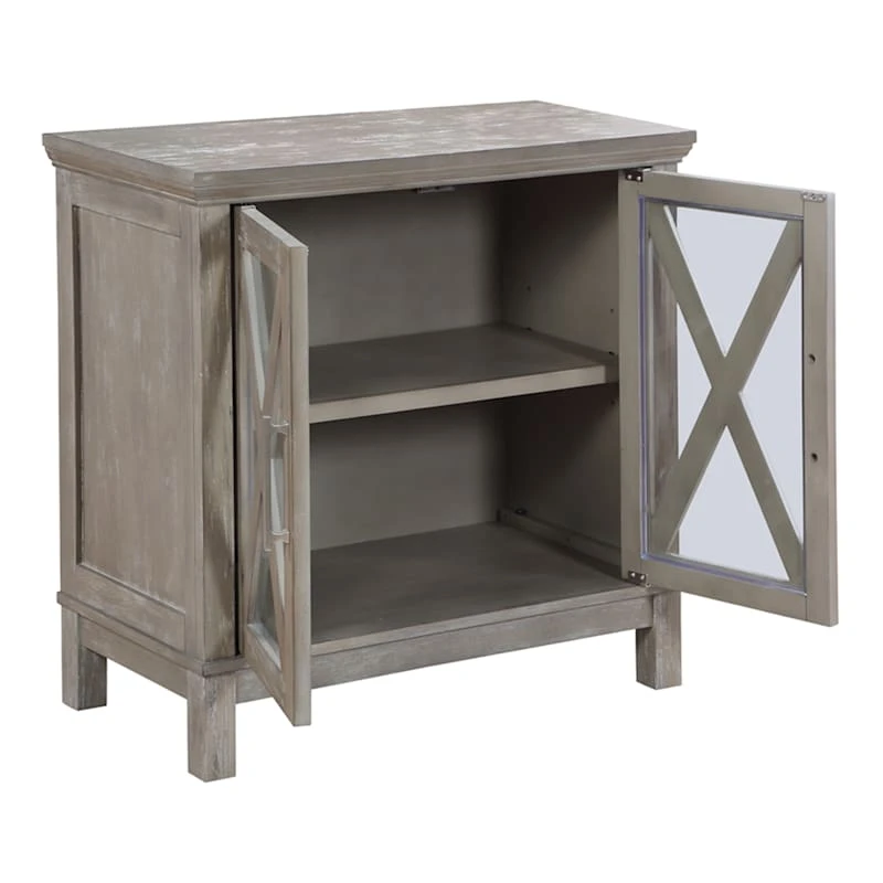 Rowan 2-Drawer Grey Cabinet - Image 2