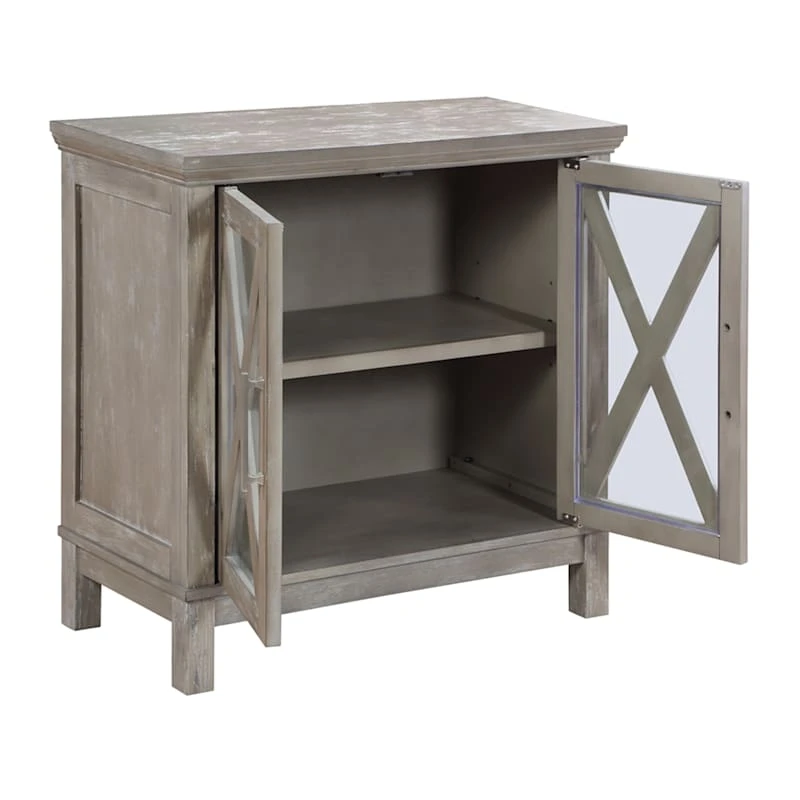 Rowan 2-Drawer Grey Cabinet - Image 3