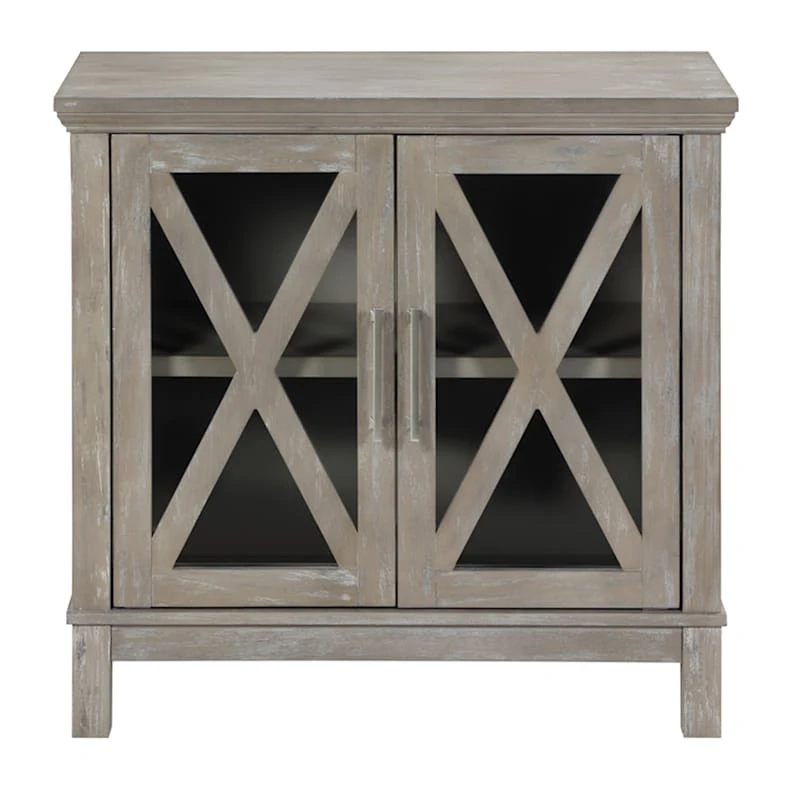 Rowan 2-Drawer Grey Cabinet