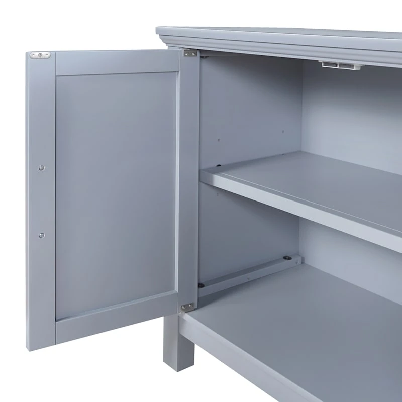 Sadie 2-Drawer Geometric Cabinet, Grey - Image 5