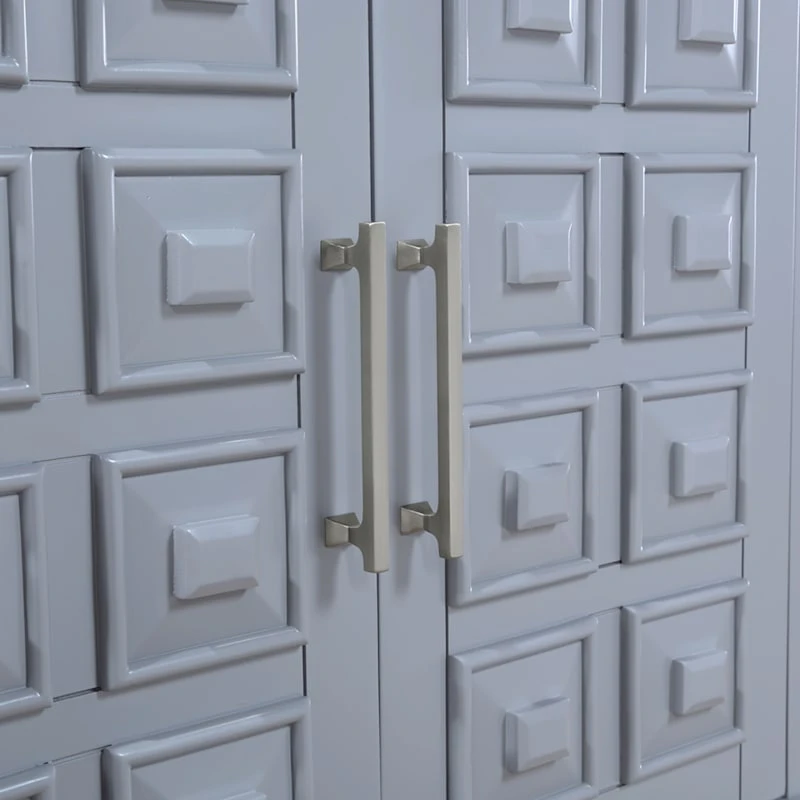 Sadie 2-Drawer Geometric Cabinet, Grey - Image 6