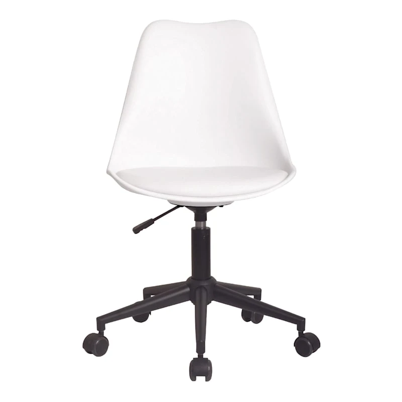 Sally Adjustable Office Chair, White - Image 4