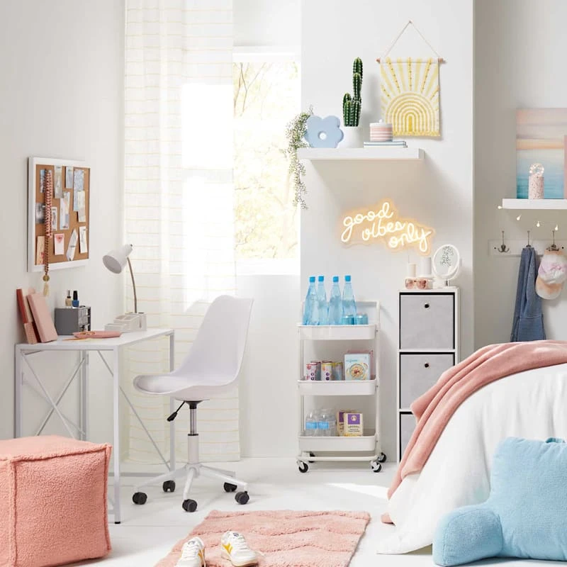 Sally Adjustable Office Chair, White - Image 7