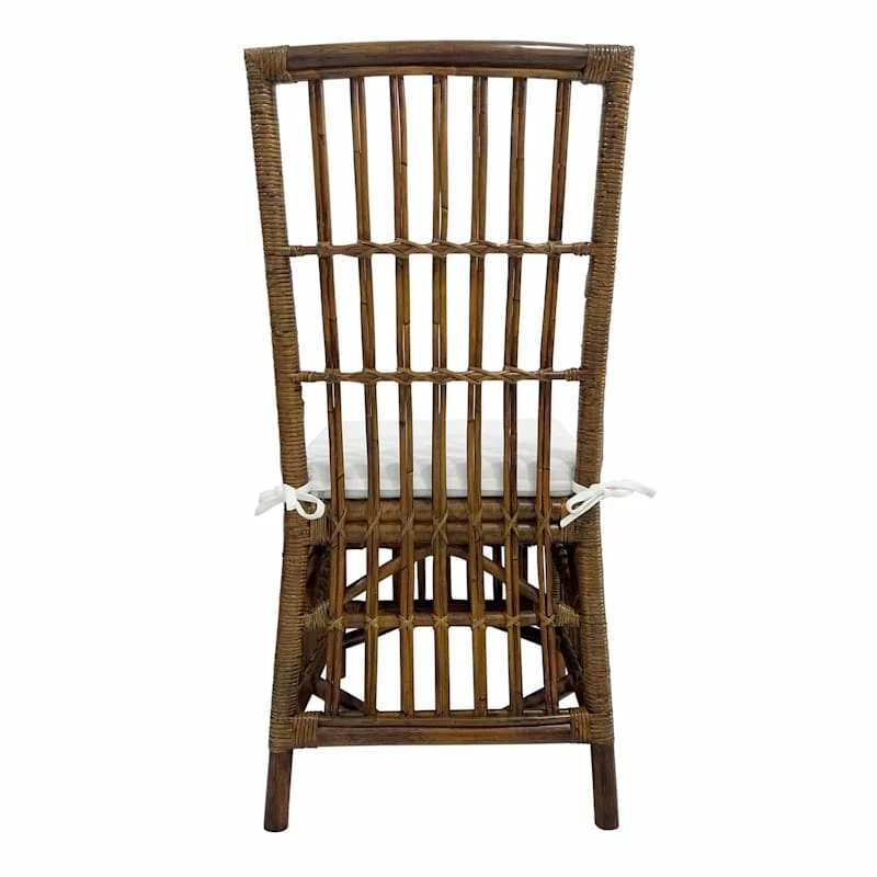 Set Of 2 Honeybloom Cade Brown Rattan Box Chair - Image 5