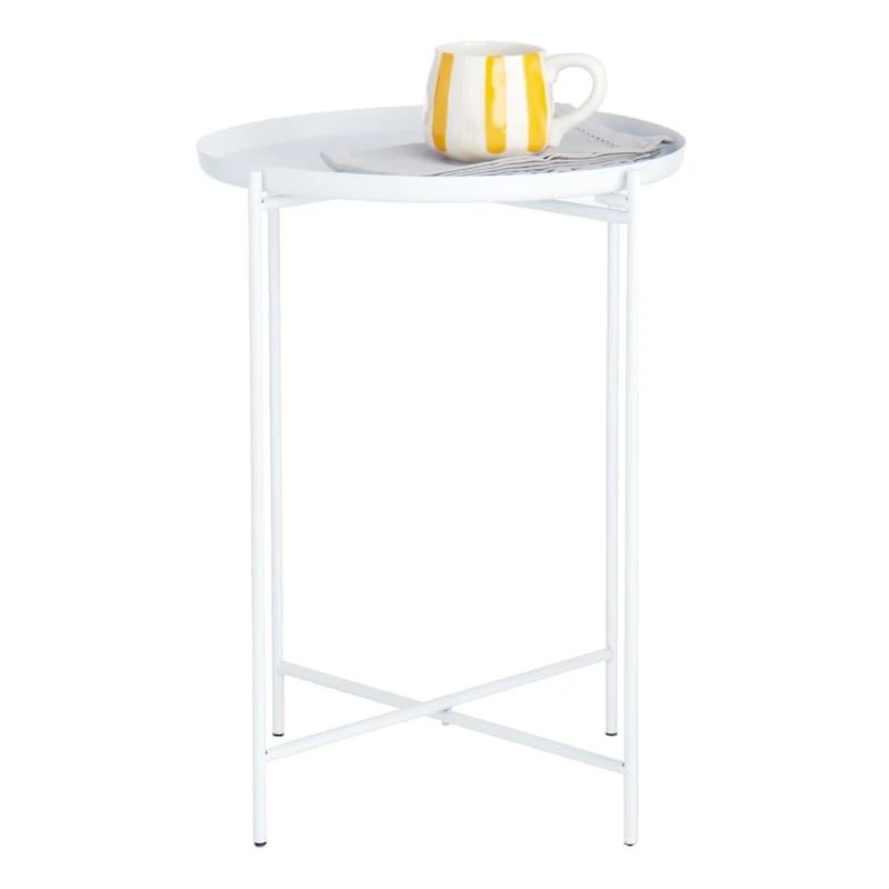 Tate Tray Side Table, White - Image 3