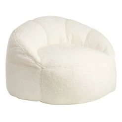 Tiny Dreamers Kids Laid Back Lounger, White