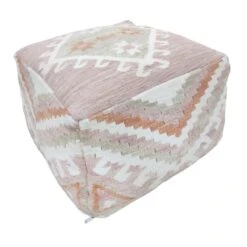 Tracey Boyd Woven Kilim Pouf, 20x13