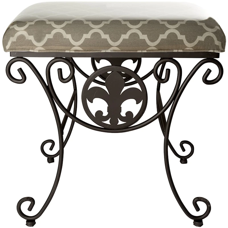 Vanity Fleur De Lis Black Rec